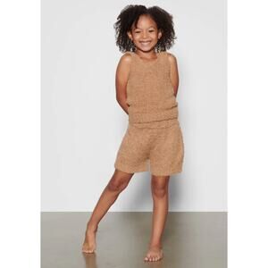 Skims Camel Fuzzy Cozy Knit Tank Top Kids 4/5 Neutral
